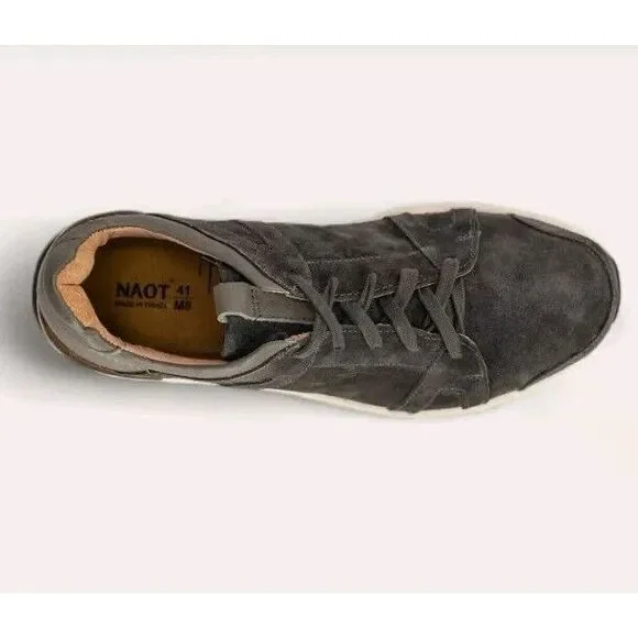 Naot Magnify Suede Sneakers Men's Size 44 US 11 Oily Midnight/Gray Leather
